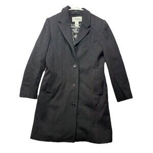 LL Bean Peacoat Womens Size 6 Vintage Wool Cashmere Blend Lined Casual Dress